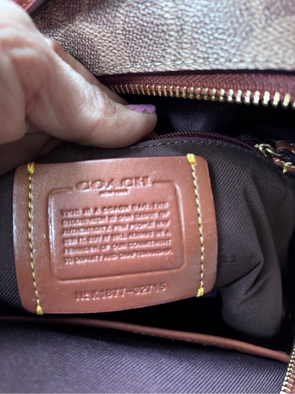 Coach Campus Backpack 23 In Signature Coated Canvas& Refined Calf Leather - Picture 7 of 14